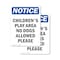 Signmission Children'S Play Area No Dogs Allowed, 3.5 in W x Rectangle, Vinyl Decal OS-2PACK-NS-D-35-V-10588 - alternate 1
